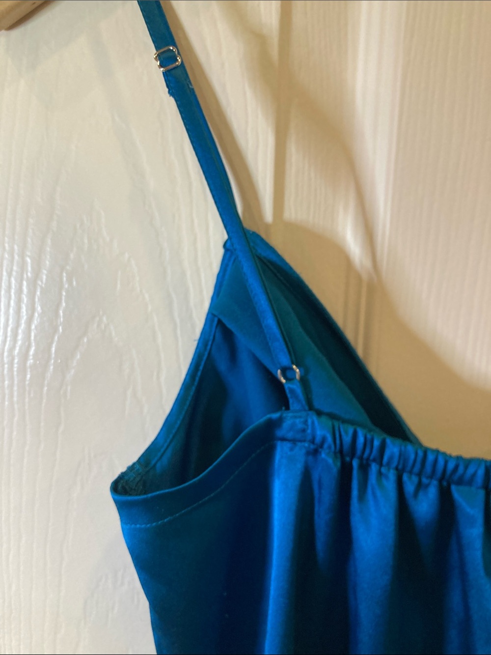 Victoria's Secret Teal Satin Slip Dress - Picture 5 of 9